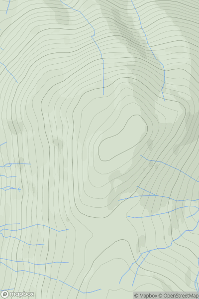Thumbnail image for Am Meall [Loch Linnhe to Loch Etive] showing contour plot for surrounding peak